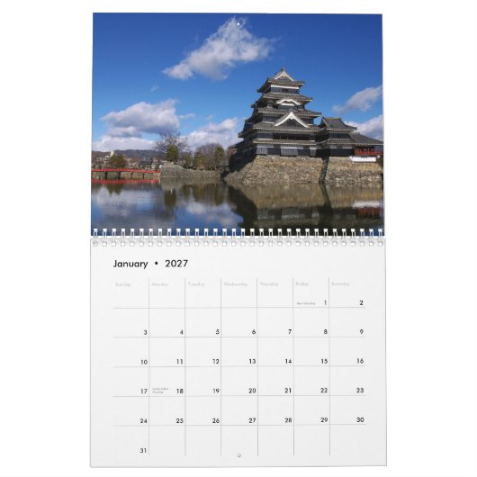 Japanse Castles Calendar 2015 Kalender (Jan 2027)