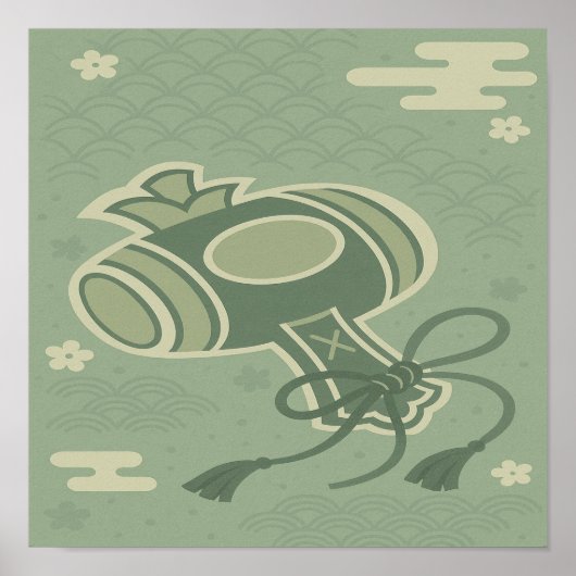 Japanse charme∣de gelukkige hamer van de traditie poster (Voorkant)