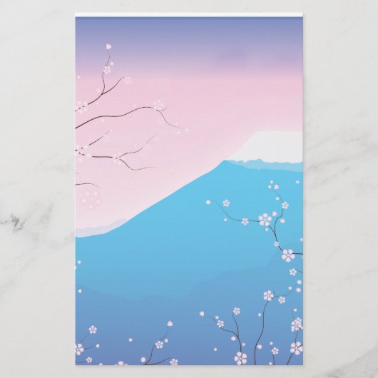 Japanse Cherry Blossom Briefpapier (Voorkant)