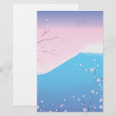 Japanse Cherry Blossom Briefpapier (Voorkant / Achterkant)