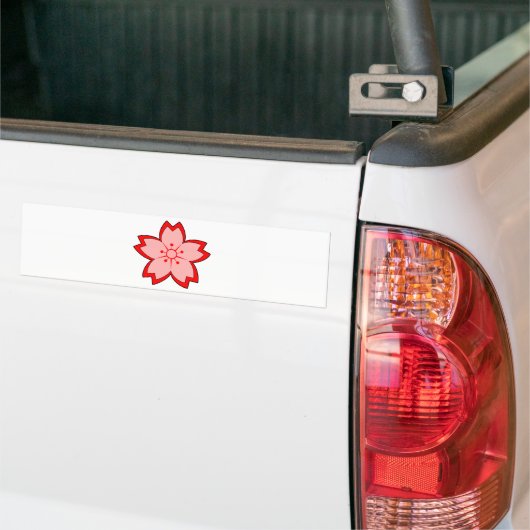 Japanse Cherry Blossom Bumpersticker (Op Truck)