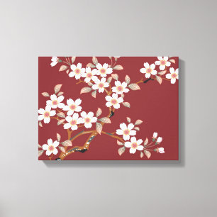 Japanse Cherry Blossom Canvas Afdruk