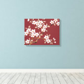 Japanse Cherry Blossom Canvas Afdruk (Insitu (Houten vloer))