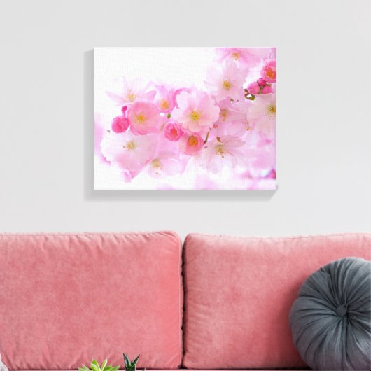 Japanse Cherry Blossom Canvas Afdruk (Insitu (Woonkamer))