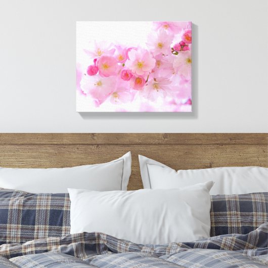Japanse Cherry Blossom Canvas Afdruk (Insitu (Slaapkamer))