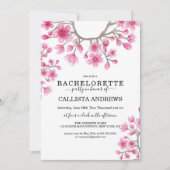  Japanse Cherry Blossom Floral Bachelorette Kaart (Voorkant)