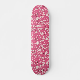Japanse Cherry Blossom Flower Pink Floral Persoonlijk Skateboard