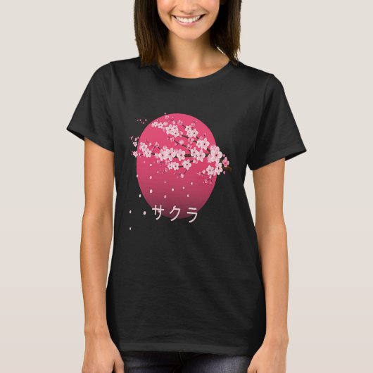 Japanse Cherry Blossom Flower Sakura Tree Hanami T-shirt (Voorkant)