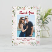 Japanse Cherry Blossom Flowers Hartelijk dank Bedankkaart (Staand voorkant)