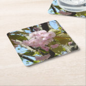 Japanse Cherry Blossom Foto Kartonnen Onderzetters (Schuin)