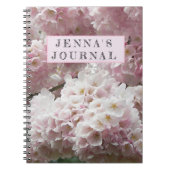 Japanse Cherry Blossom - gepersonaliseerde Floral Notitieboek (Voorkant)