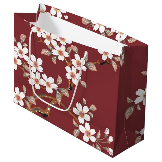 Japanse Cherry Blossom Groot Cadeauzakje (Voorkant Gekanteld)