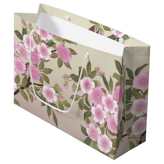 Japanse Cherry Blossom Groot Cadeauzakje (Voorkant Gekanteld)
