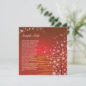 Japanse Cherry Blossom Invitation 02 Kaart (Staand voorkant)