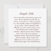 Japanse Cherry Blossom Invitation 02 Kaart (Achterkant)