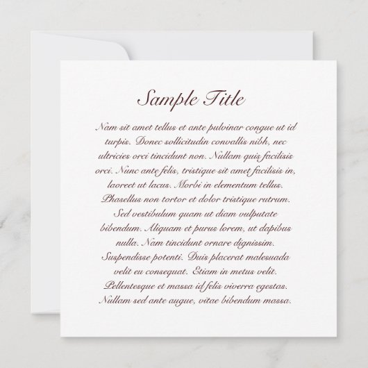 Japanse Cherry Blossom Invitation 02 Kaart (Achterkant)