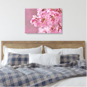 Japanse Cherry Blossom op een Poster aan de rand Canvas Afdruk (Insitu (Slaapkamer))