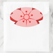Japanse Cherry Blossom Ovale Sticker (Tas)