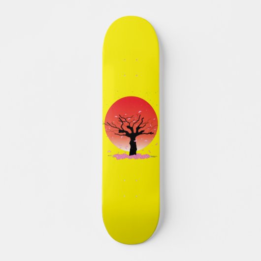 Japanse Cherry Blossom Persoonlijk Skateboard (Voorkant)