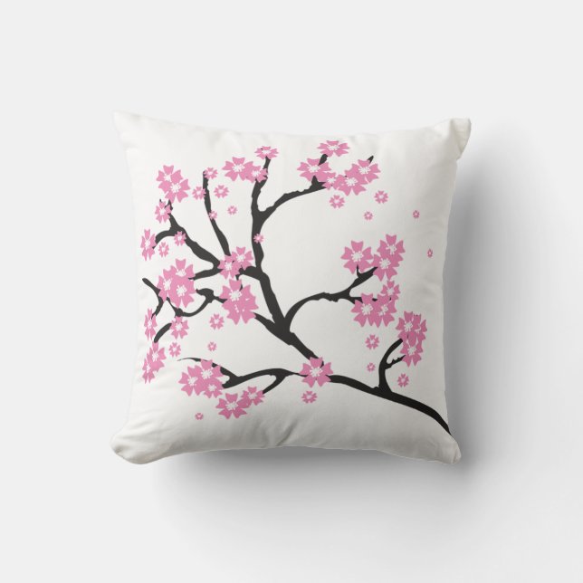 Japanse Cherry Blossom Pillow Kussen (Voorkant)