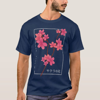 Japanse Cherry Blossom Pink Cute Flower Sakura Ae T-shirt
