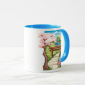Japanse Cherry Blossom Pixel Art Mok (Voorkant rechts)