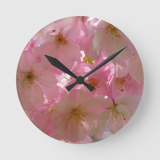 Japanse Cherry Blossom Ronde Klok (Voorkant)