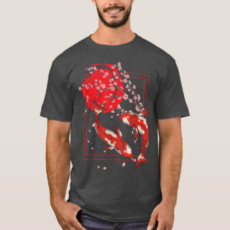Japanse Cherry Blossom Sakura Aziatische vis T-shirt