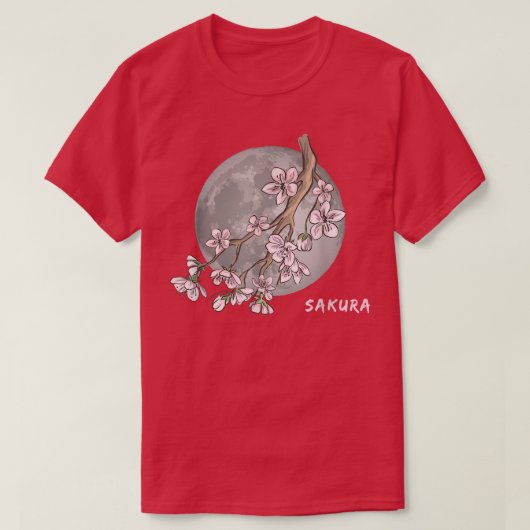 Japanse Cherry Blossom Sakura T-shirt (Design voorkant)