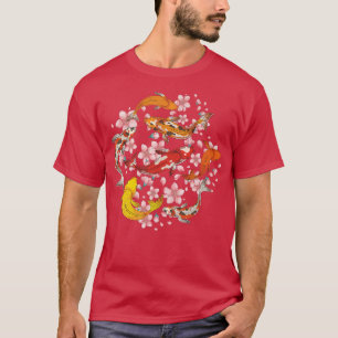 Japanse Cherry Blossom Taisho Sanke Koi Sakura Ko T-shirt