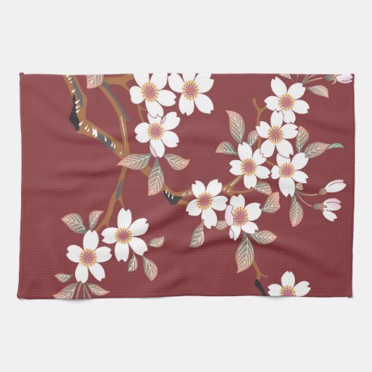 Japanse Cherry Blossom Theedoek (Horizontaal)