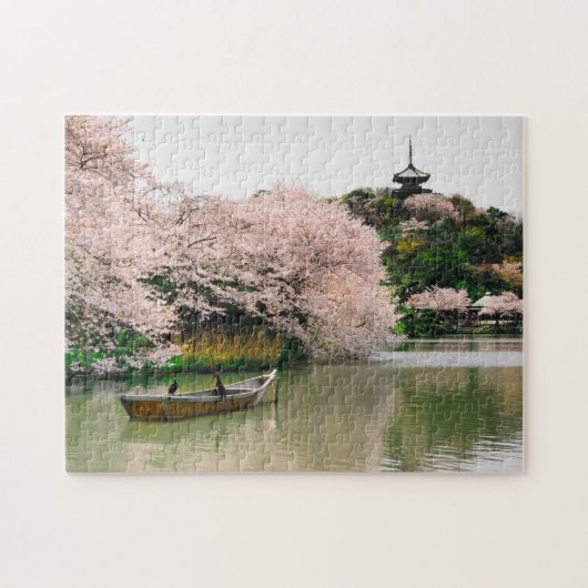 Japanse Cherry Blossom Travel Foto Legpuzzel (Horizontaal)
