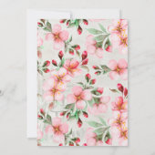  Japanse Cherry Blossom Wedding Uitnodiging (Achterkant)