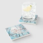 Japanse Cherry Blossom Zen Stenen Onderzetter (Zijkant)