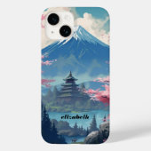 Japanse Cherry Blossoms Mountain I Telefoonhoesje Case-Mate iPhone Case (Achterkant)