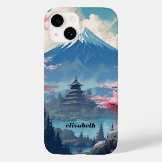 Japanse Cherry Blossoms Mountain I Telefoonhoesje Case-Mate iPhone Case (Achterkant)