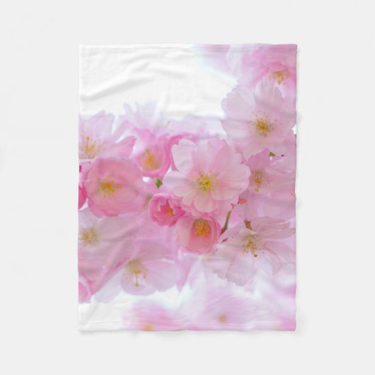 Japanse Cherry Tree Blossom Fleece Deken (Voorkant)