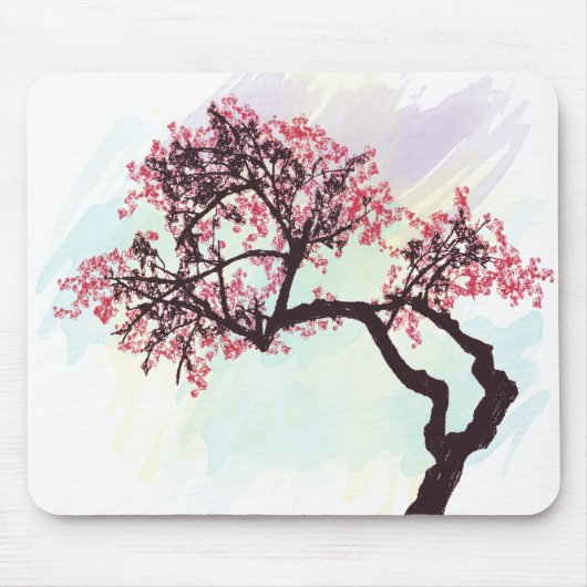 Japanse Cherry Tree Blossom Mousepad Muismat (Voorkant)