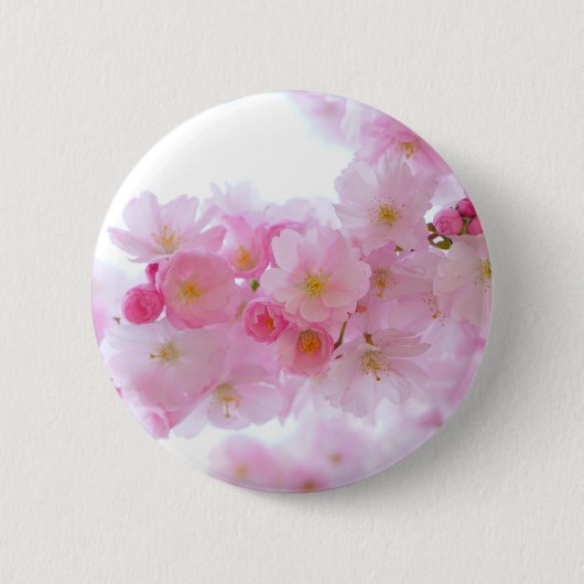 Japanse Cherry Tree Blossom Ronde Button 5,7 Cm (Voorkant)