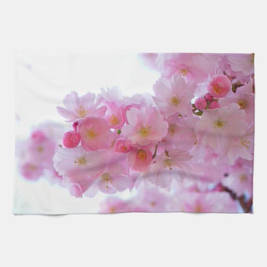 Japanse Cherry Tree Flower Theedoek (Horizontaal)