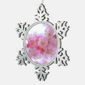 Japanse Cherry Tree Flower Tin Sneeuwvlok Ornament (Rechts)