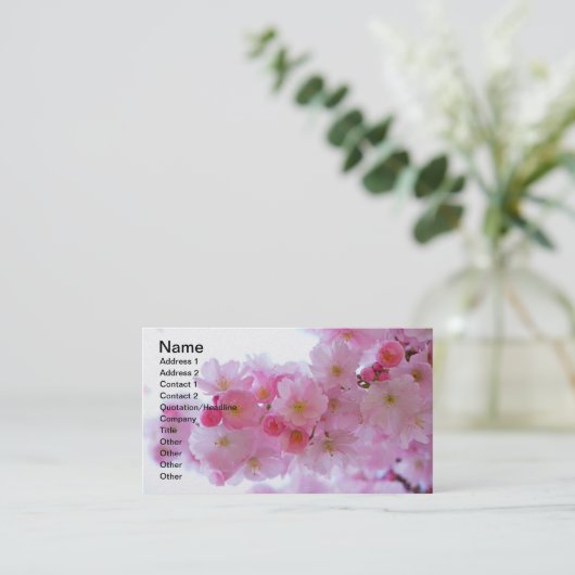 Japanse Cherry Tree Flower Visitekaartje (Staand voorkant)