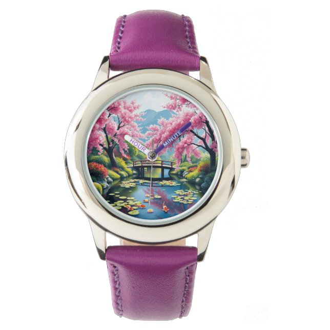 Japanse Cherry Tree Garden eWatch Horloge (Voorkant)