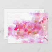 Japanse Cherry Tree met Pastel Pink Blossom Briefkaart (Voorkant / Achterkant)