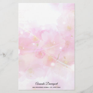 Japanse Cherry Tree met Pastel Pink Blossom Briefpapier