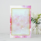 Japanse Cherry Tree met Pastel Pink Blossom Briefpapier (Staand voorkant)