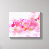 Japanse Cherry Tree met Pastel Pink Blossom Canvas Afdruk (Voorkant)