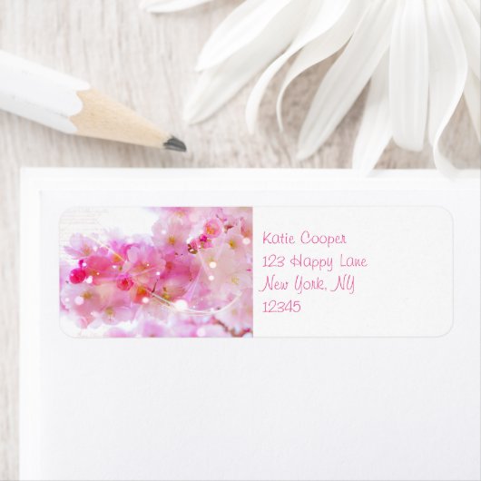 Japanse Cherry Tree met Pastel Pink Blossom Etiket (Insitu)