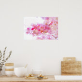 Japanse Cherry Tree met Pastel Pink Blossom Poster (Keuken)