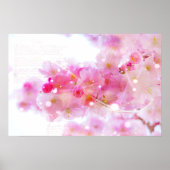 Japanse Cherry Tree met Pastel Pink Blossom Poster (Voorkant)